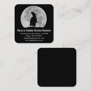 Bovino bovino o tarjetas de negocios de caballos d