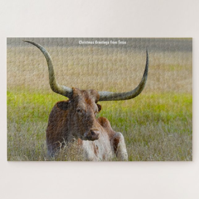 Bovino de Cuerno largo Texas. Rompecabezas (Horizontal)