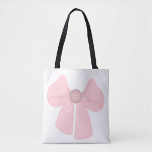 Bow con el botón Bolsa de tote