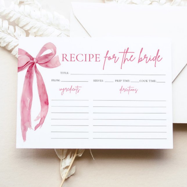 Bow está atando la tarjeta de receta de duchas nup (Subido por el creador)