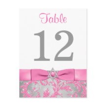 Bow IMPRESO - Tarjeta de número de tabla Winter Wo