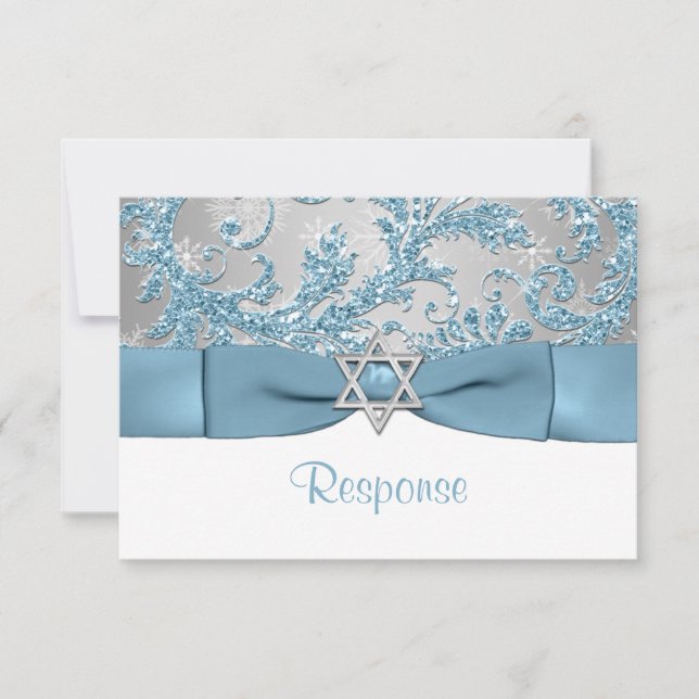 BOW IMPRESO - Winter Wonderland Bat Mitzvah RSVP (Anverso)