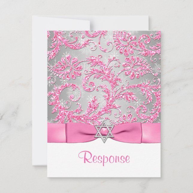 BOW IMPRESO - Winter Wonderland Bat Mitzvah RSVP (Anverso)