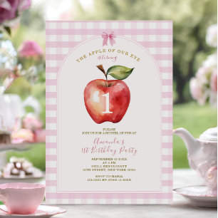 Bow La Apple de nuestro ojo bebé invitación a la d
