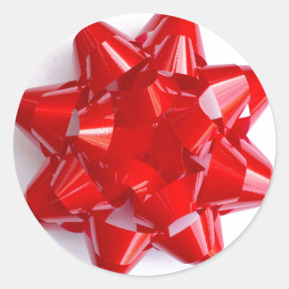 Bow Pegatina en rojo