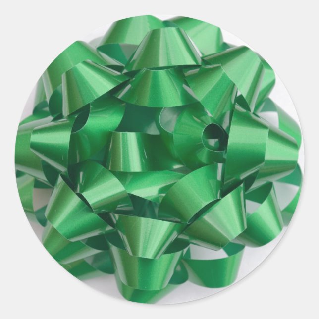 Bow Pegatina en verde (Anverso)