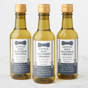 Bow Tie Baby Shower Mini Fragmentos de frasco de v