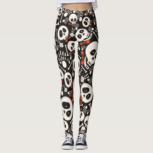 Bow Tie Skull Leggings (Anverso)