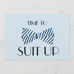 Bow Tie Time To Sup Up Groomsman Invitación Card