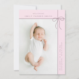 Bow y lines lindo retrato tarjeta fotográfica únic