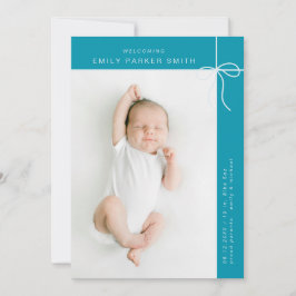 Bow y lines lindo retrato tarjeta fotográfica únic