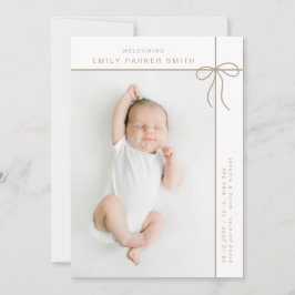 Bow y lines lindo retrato tarjeta fotográfica únic