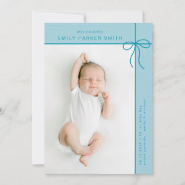 Bow y lines lindo retrato tarjeta fotográfica únic