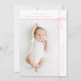 Bow y lines lindo retrato tarjeta fotográfica únic