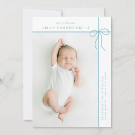 Bow y lines lindo retrato tarjeta fotográfica únic