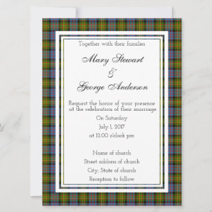 Bowie Invitación a la boda escocesa