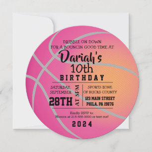 BOWLING BALL ROUND Birthday Party Invitación