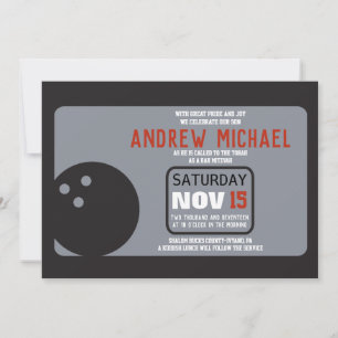 BOWLING Bar Mitzvah Invitación