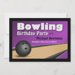 Bowling - Invitaciones a la fiesta de cumpleaños p