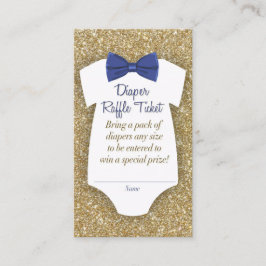 Bowtie Baby Shower Diaper Raffle Ticket