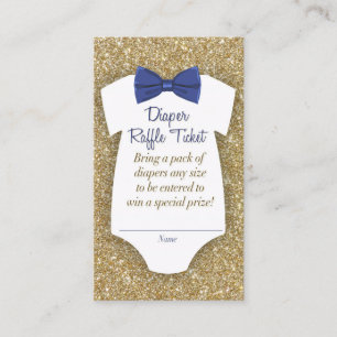 Bowtie Baby Shower Diaper Raffle Ticket