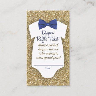 Bowtie Baby Shower Diaper Raffle Ticket