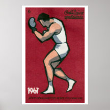 Boxeador - Impresión de caja de cerillas - Arte de