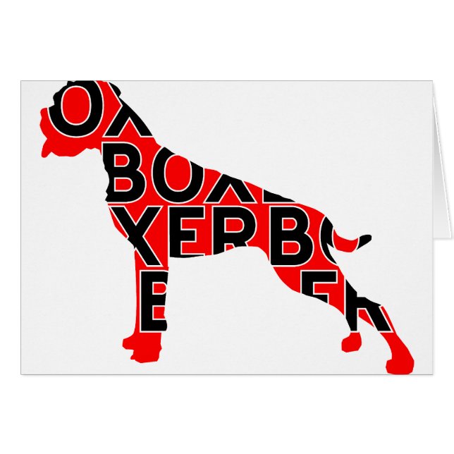 Boxeador Texto Perro Perro (Anverso (Horizontal))