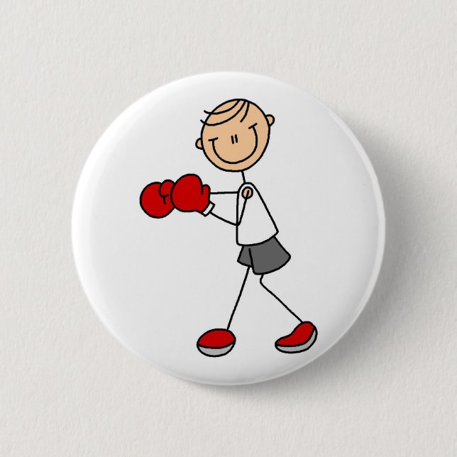 Boxeo de figuras de palitos botón (Anverso)