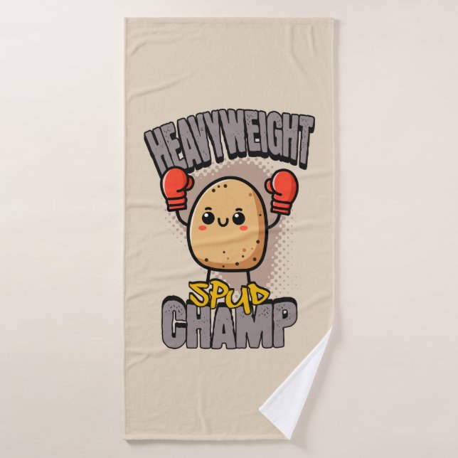 Boxeo de Patata Campeona de Peso Pesado Spud (Toalla de baño)