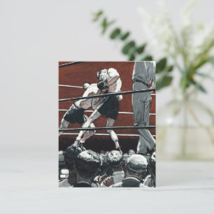 Boxeo deportivo vintage, boxeadores luchan en el r