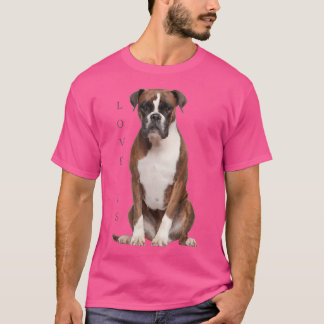 Boxer Camiseta De Perro Mamá Papá El Amor Es Una M
