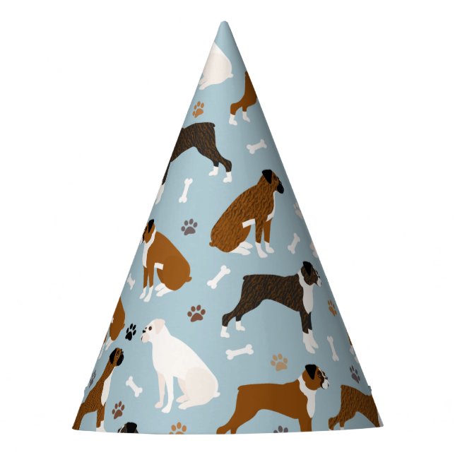 Boxer Dog Bones y Paws Fiesta Gorra (Anverso)