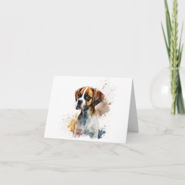 Boxer Dog Cualquier Tarjeta De Saludo De Ocasión (Anverso)