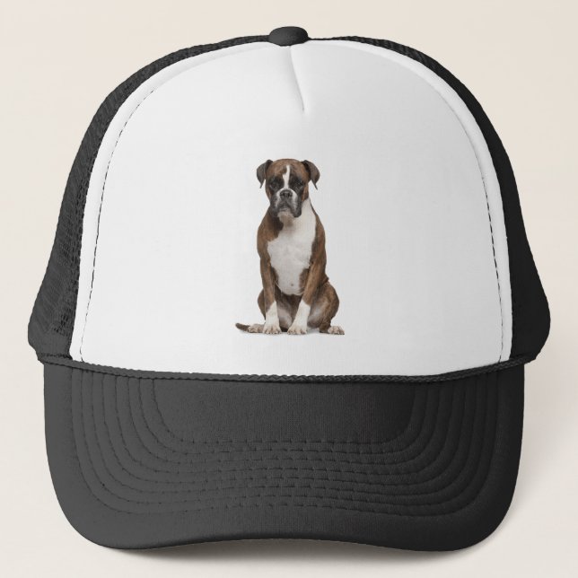 Boxer Dog Mascota Animal Personalizado Sombrero (Anverso)