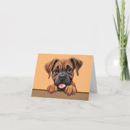 Boxer Dog Mascota Notecard o Tarjeta de agradecimi