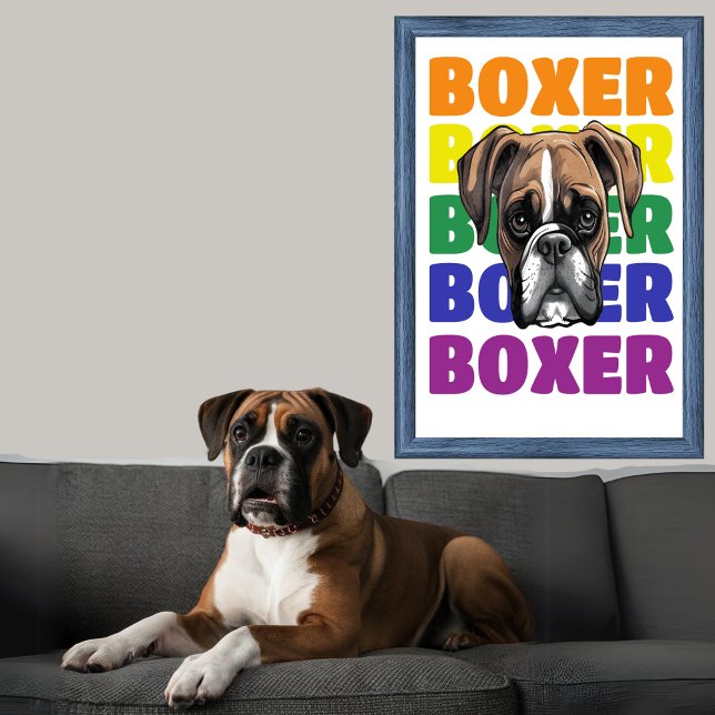 Boxer Dog poster arte en la pared (Subido por el creador)