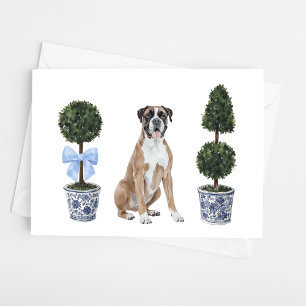 Boxer Dog Puppy Topicolor Tarjeta de agua