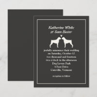 Boxer Dog Silhouettes Invitación a la boda