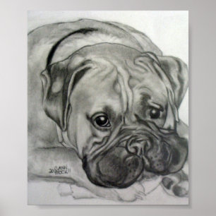 "Boxer Love" - Obra de arte original de Carol Zeoc