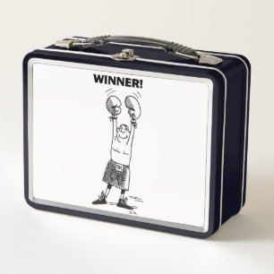 Boxer negro lunchbox con ganador