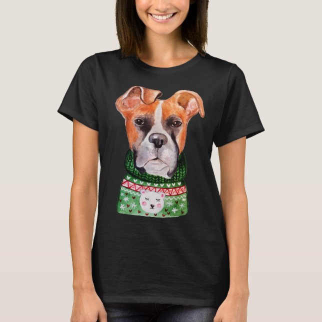 Boxer Ugly Christmas Sweater Boxer  Dog Owner Xmas (Anverso)