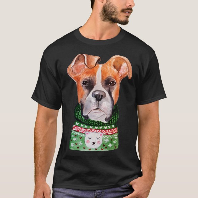 Boxer Ugly Christmas Sweater Boxer  Dog Owner Xmas (Anverso)