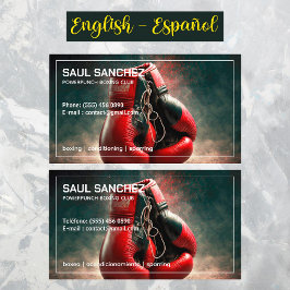 Boxing Club Bilingüe - Tarjeta de visita española