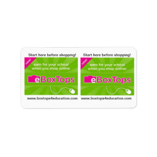 Boxtops para los pegatinas de la educación