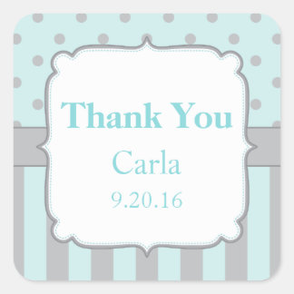 Boy Baby Shower Favor Pegatinas Etiquetas Aqua Gri