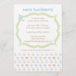 Boy Baby Shower Invitación - Paraguas