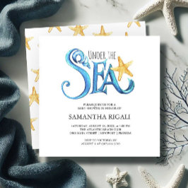 Boy Baby Shower Invitaciones Watercolmo Starfish