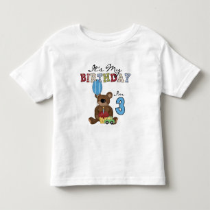 Boy Bear camisetas y regalos de tercer cumpleaños