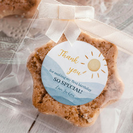 Boy Blue Sunshine 1er cumpleaños Pegatinas